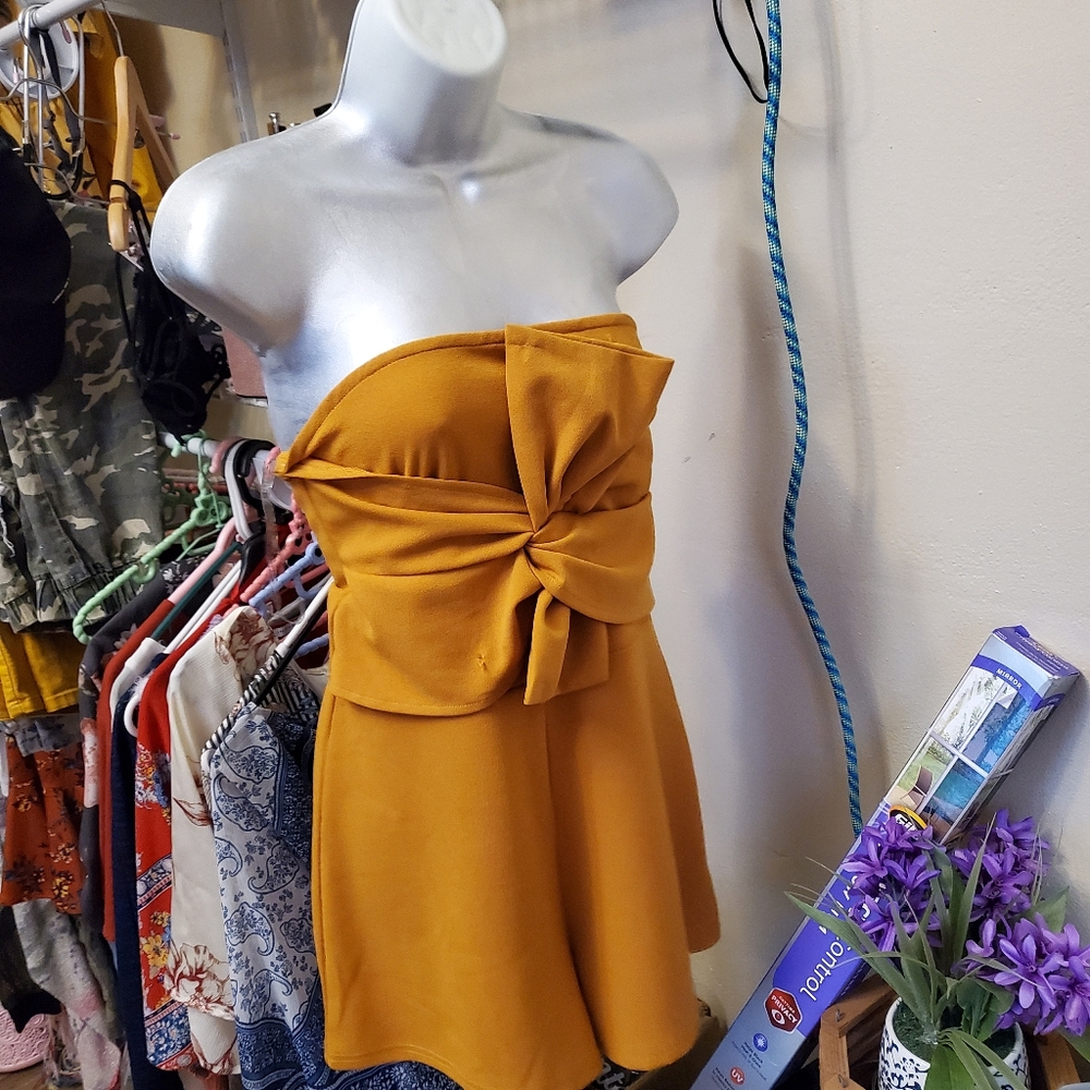 Yellow mustard romper
